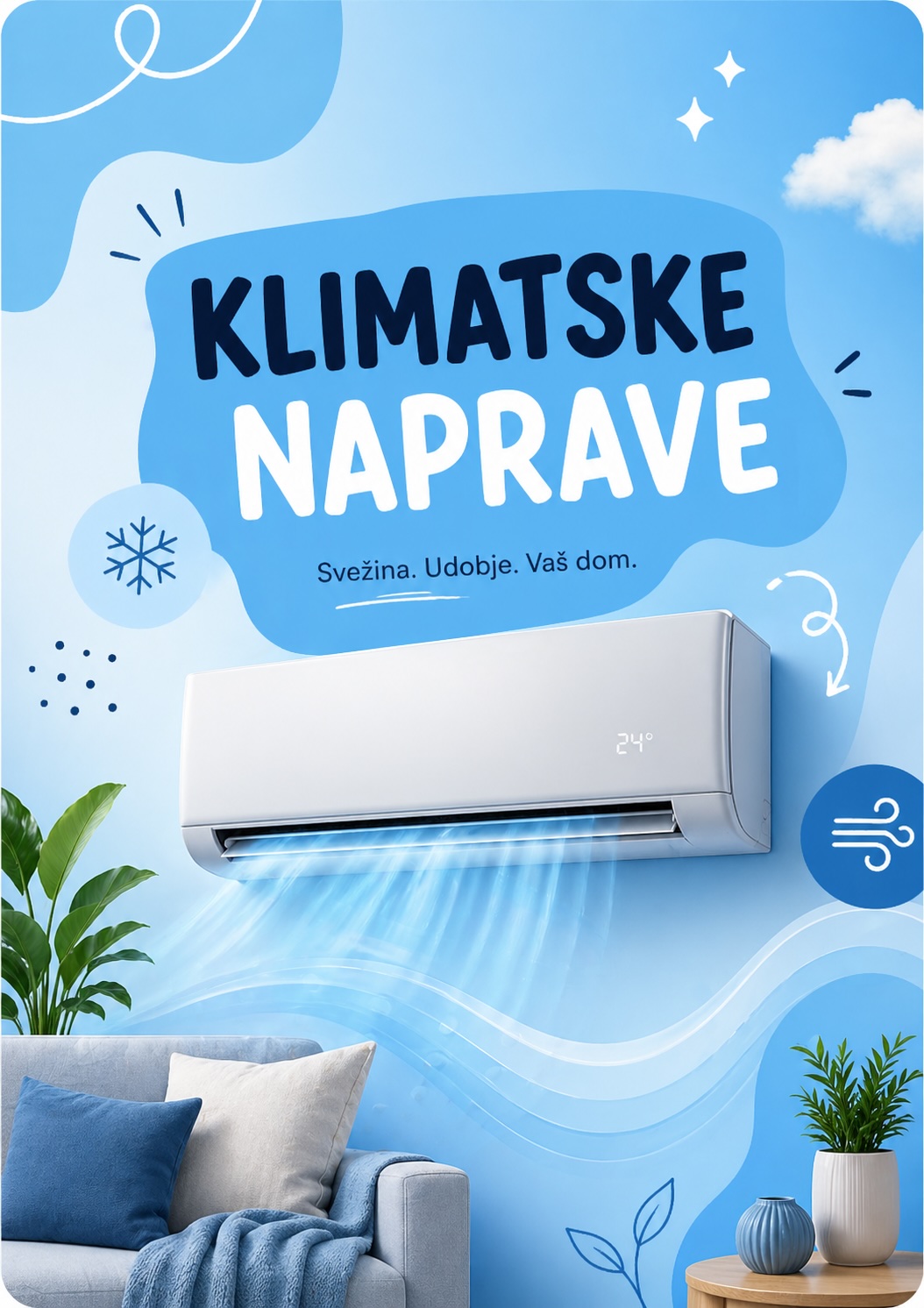 Klimatske naprave z montažo